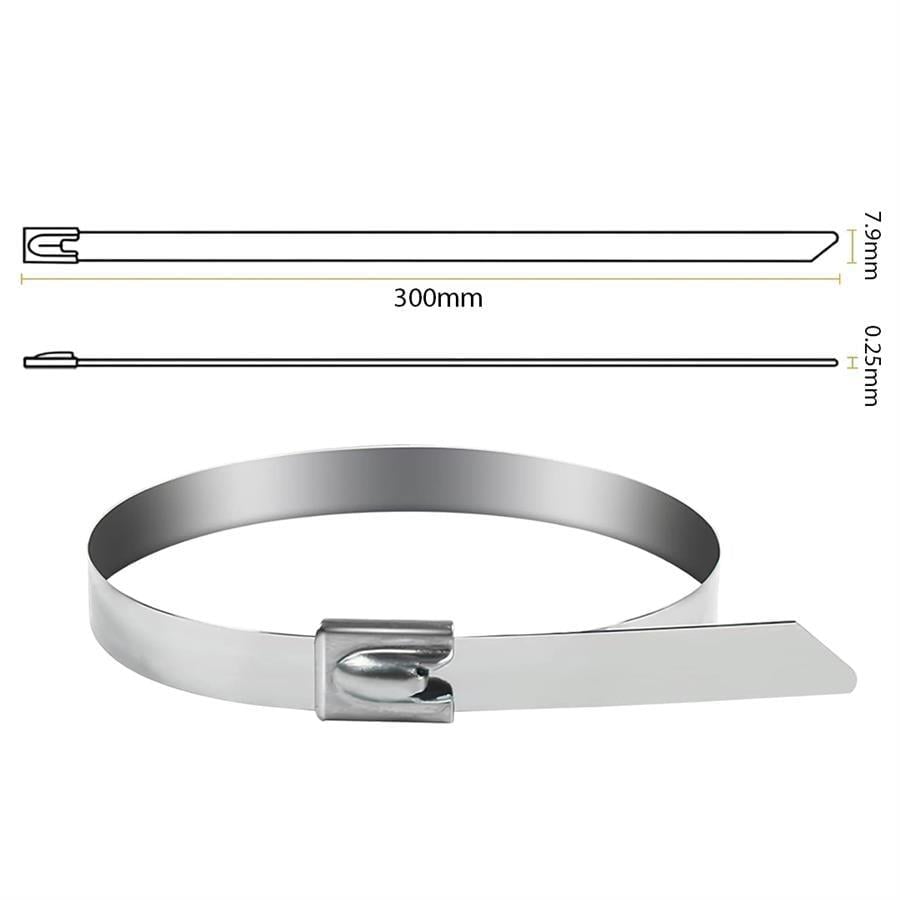 PowerMaster PM-26363 304 Paslanmaz Çelik Kablo Bağı 7.9X300Mm