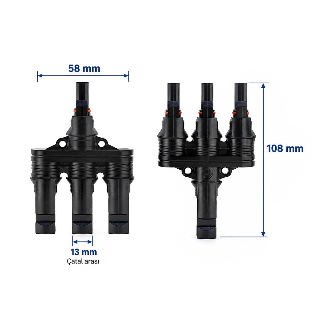 PowerMaster PM-28872 3'lü Güneş Paneli Paralel Bağlantı Konnektörü