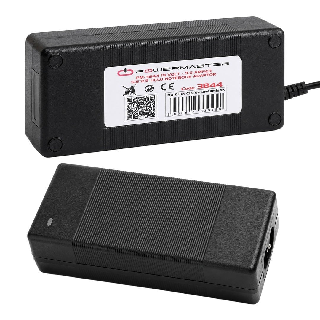 Powermaster PM-3844 19 Volt - 9.5 Amper 5.5*2.5 Mm Uçlu Notebook Adaptör