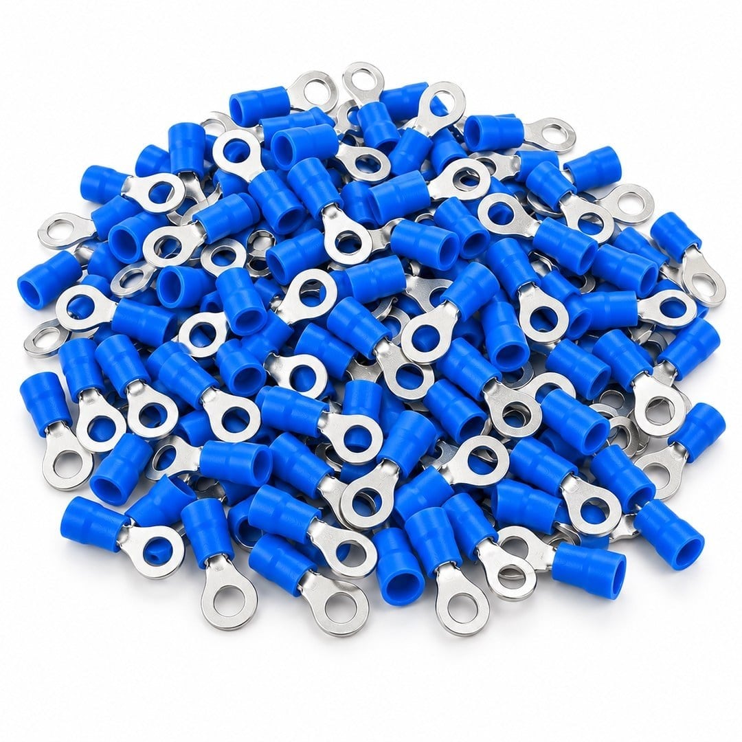 PowerMaster PM-39058 1,5-2,5mm2 Kesit 25x11x6mm Soket Mavi İzoleli Kablo Pabucu (100'lü Paket)