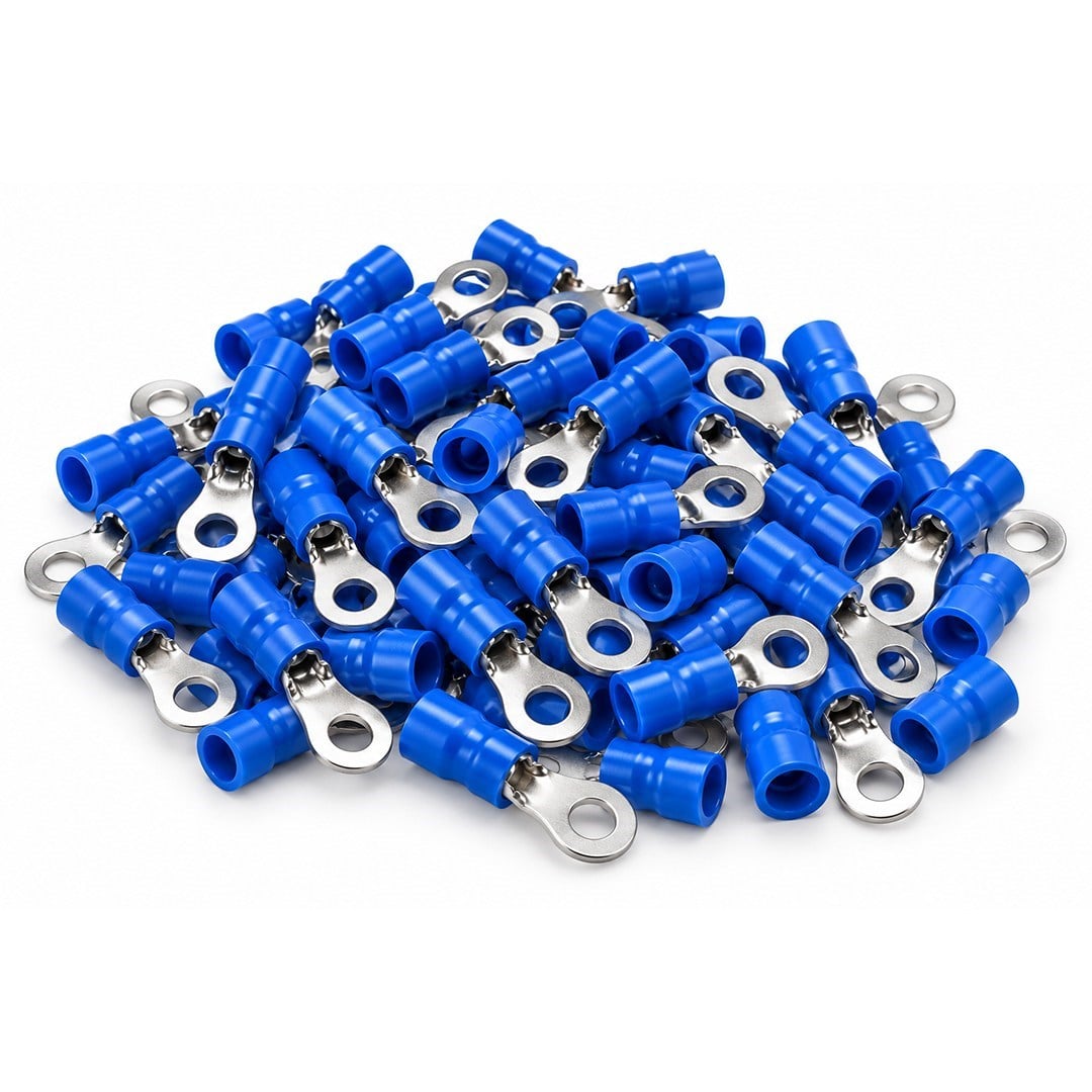 PowerMaster PM-39060 1,5-2,5mm2 Kesit 20x6,5x6,5mm Soket Mavi İzoleli Kablo Pabucu (100'lü Paket)