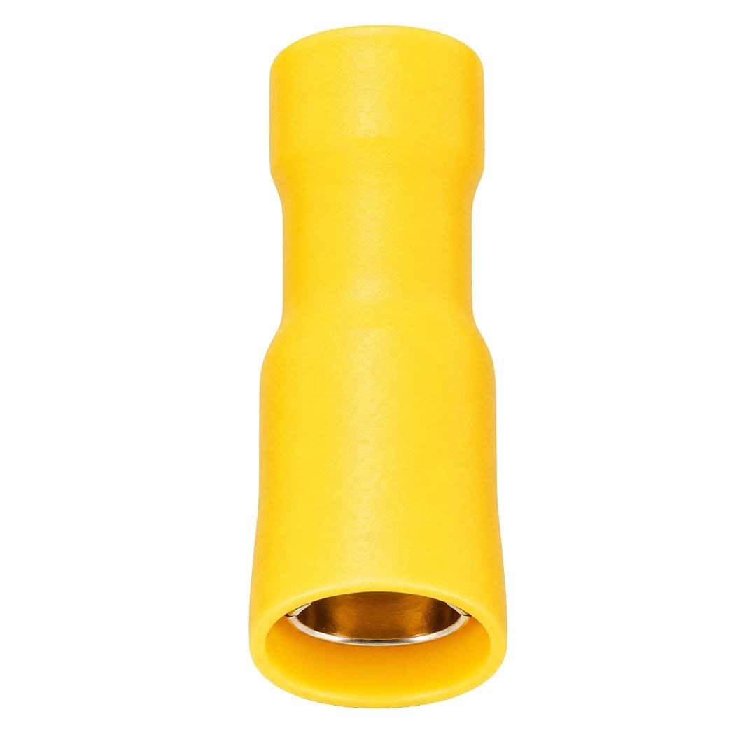 PowerMaster PM-39074 4-6mm2 Kesit 25x8x7mm Soket Sarı İzoleli Kablo Pabucu (100'lü Paket)