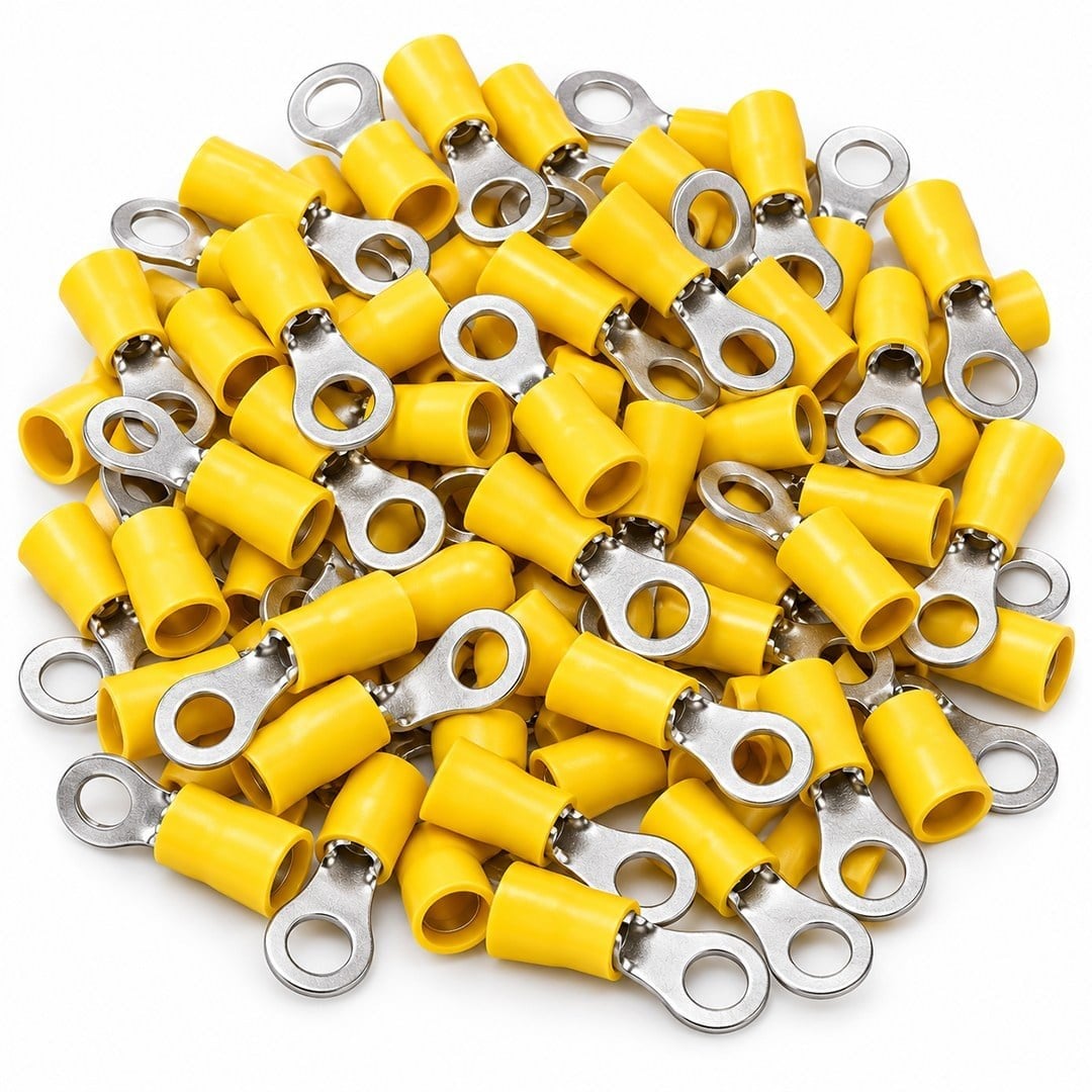 PowerMaster PM-39080 4-6mm2 Kesit 26x8x9mm Soket Sarı İzoleli Kablo Pabucu (100'lü Paket)