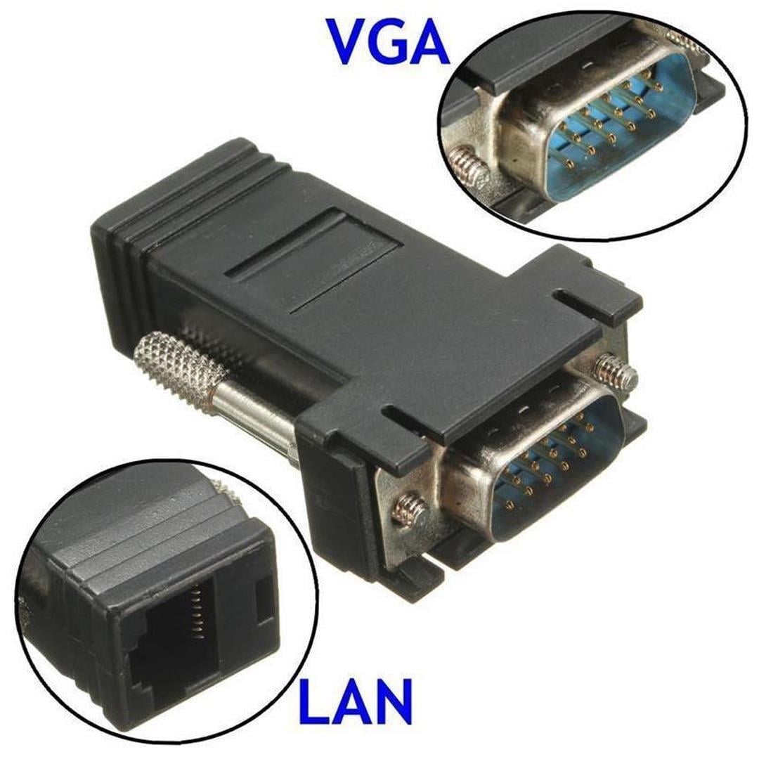 Powermaster VGA Extender RJ45 CAT5/CAT6/CAT7 Uzatıcı Çevirici (2'li Paket)