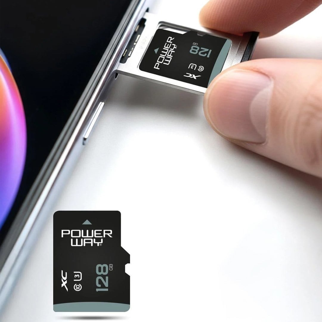 Powerway Elite Plus 128 GB Class 10 U3 XC Micro SD Hafıza Kartı