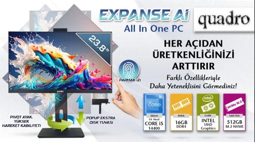 QUADRO EXPANSE AI B424 14165 i5-14400 16GB 512GB SSD 23.8