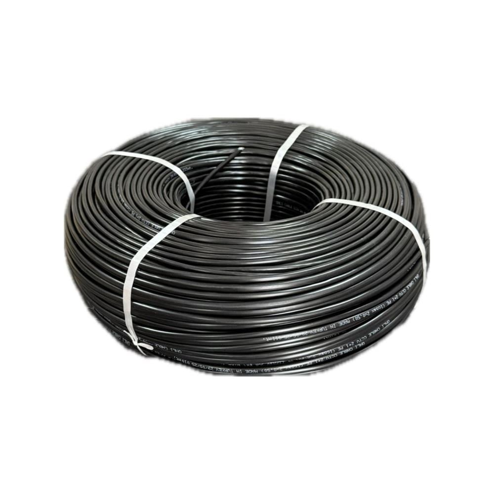 RADLINK 2+1 1x0,50mm  MİNİ Coax 2x0,50mm  (CCA/HV) 250'LİK KAMERA KABLO - dış ortam CABLE
