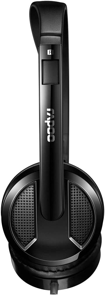 RAPOO H100 Kablolu Kulak Üstü Kulaklık - Mikrofonlu - 3.5mm - Siyah