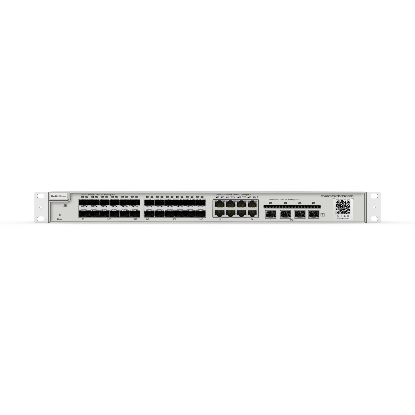 RUIJIE 24port GIGABIT 24X SFP / 4X 10GbE Yönetilebilir Switch RG-NBS3200-24SFP/8GT4XS