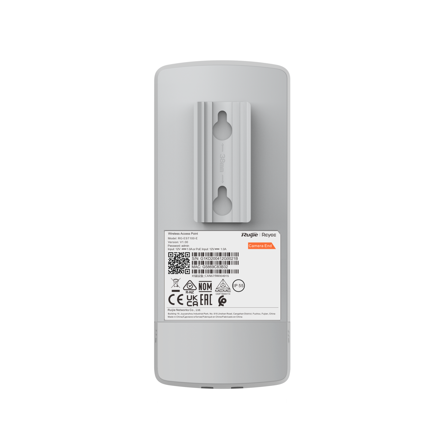 RUIJIE-REYEE RG-EST100-E 2 Port 10/100Mbps 300 Mbps Dış Ortam Access Point