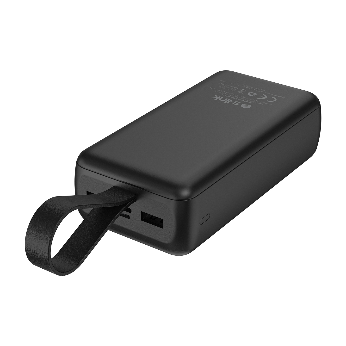 S-LINK G330 30000mAh Micro+Type-C+USB PD20W+QC3.0 18W Siyah LCD Taşınabilir Pil Şarj Cihazı Powerbank