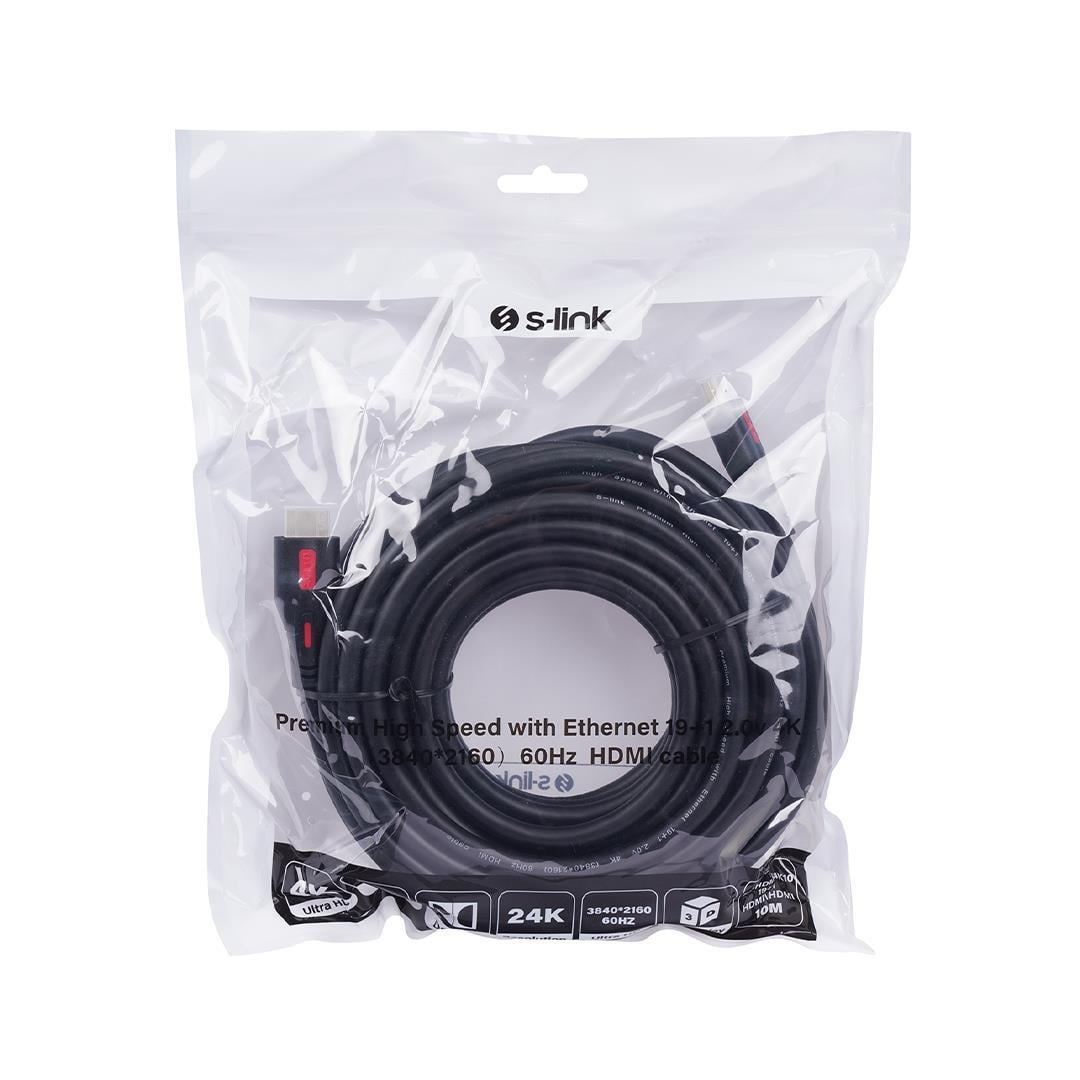 S-Link SL-HDM4K10 19+1  V2.0 4K 60Hz 10 Metre Hdmi Kablo