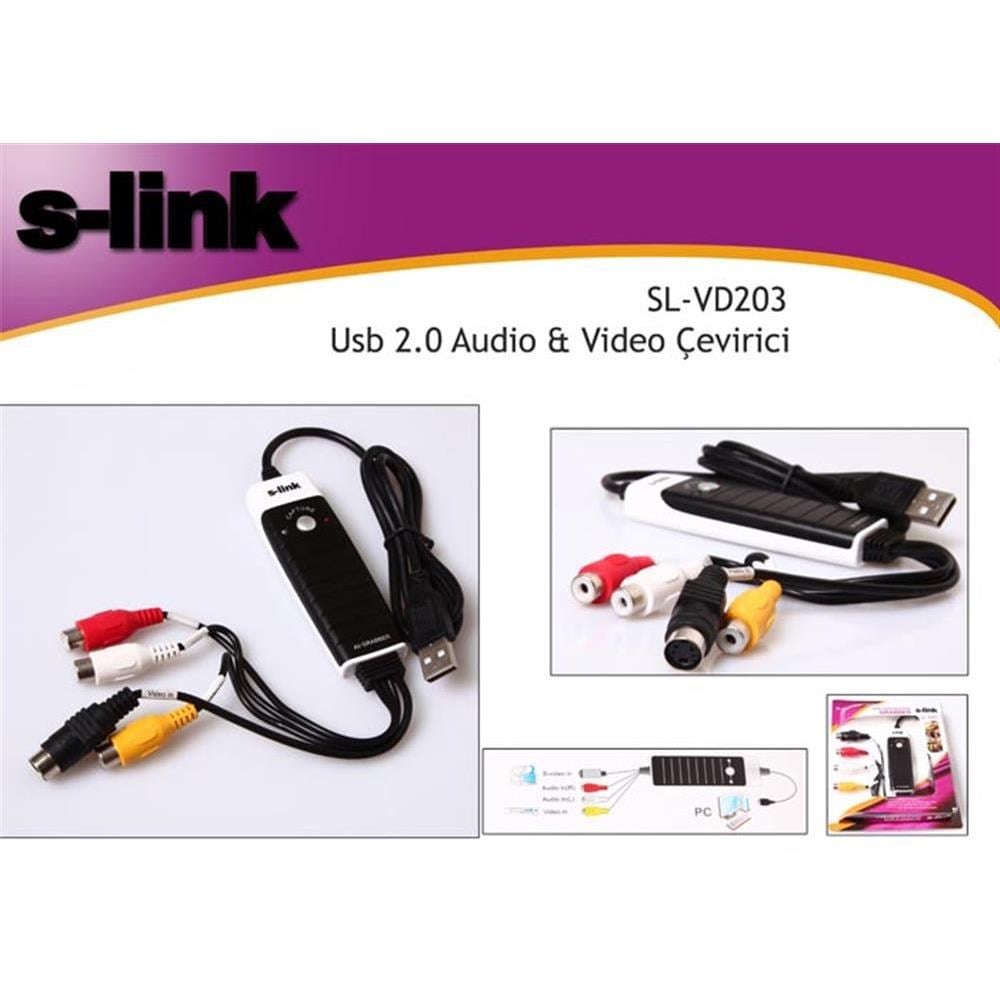 S-LİNK SL-VD203 USB 2.0 AUDİO & VİDEO ÇEVİRİCİ