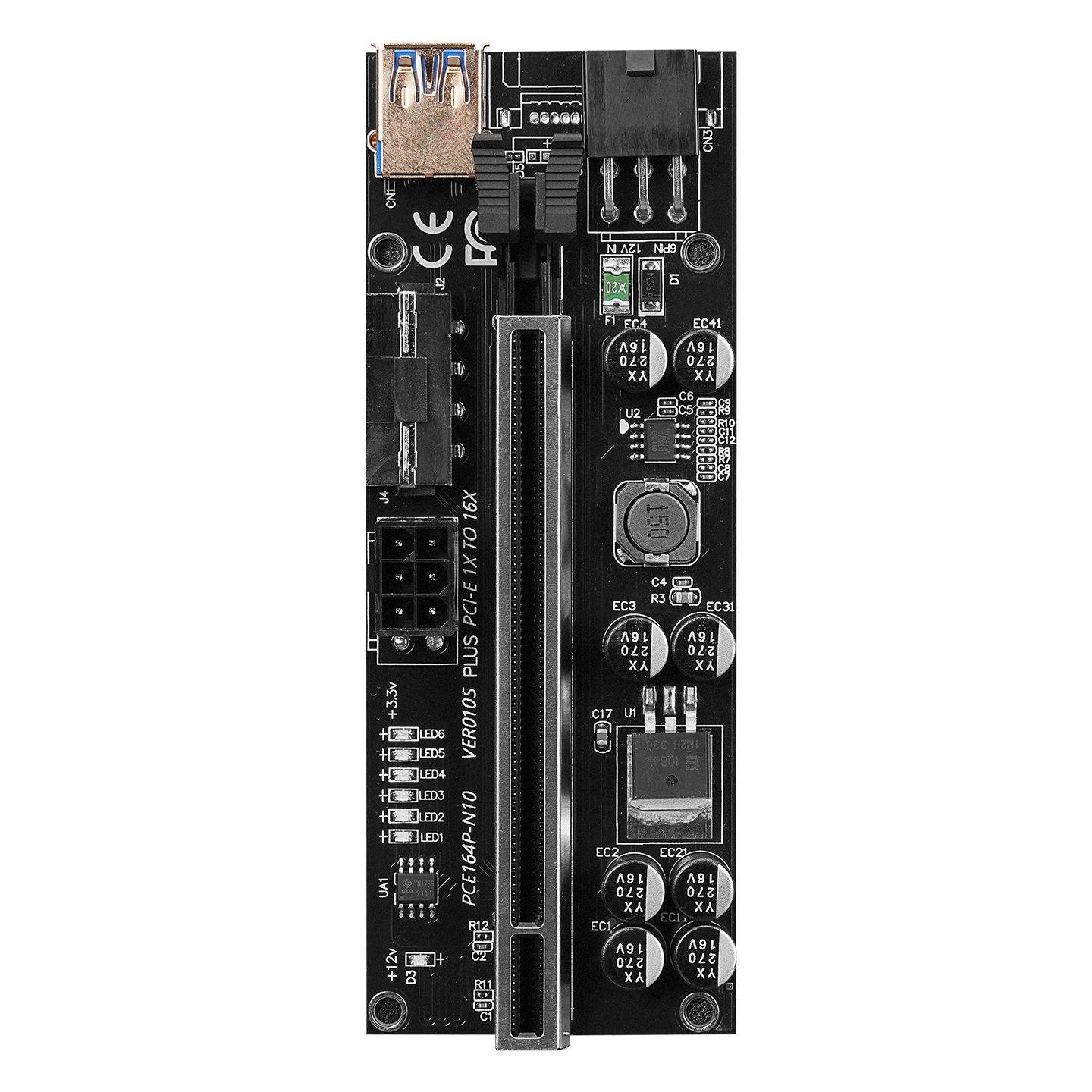 S-Link SL-XE20 PCI-E1X=>Sata 6p bitcoin 10S riser