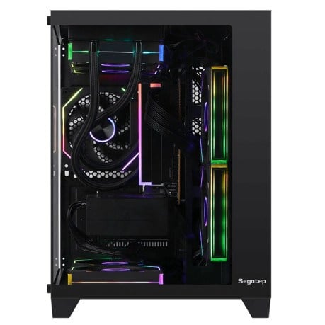 SEGOTEP U502 550W 80+ 3x ARGB FAN MICRO ATX 1xUSB 3.0 / 1xUSB 2.0 SİYAH KASA