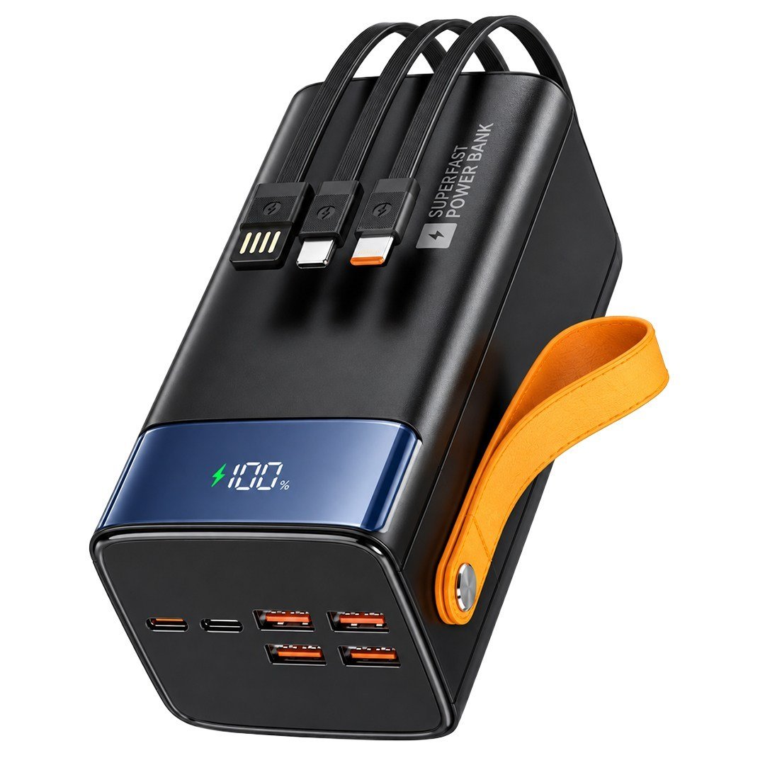 Snapron SNP-3050 22.5W LCD Ekran PD 50.000mAh Dahili Kablolu Hızlı Şarjlı Powerbank