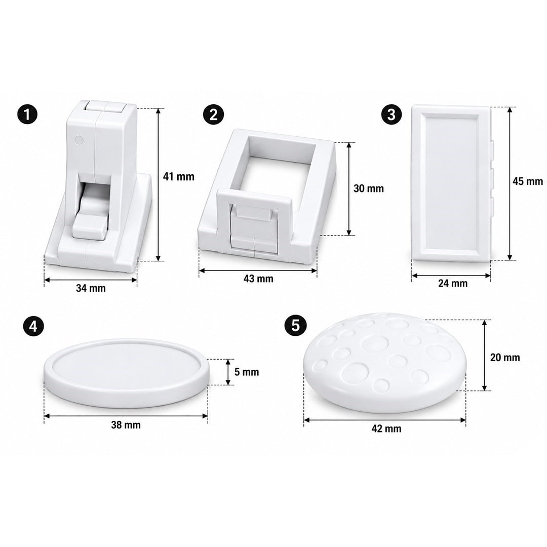 Sunup SN-38125 Mıknatıslı Beyaz Çekmece Dolap Kilidi