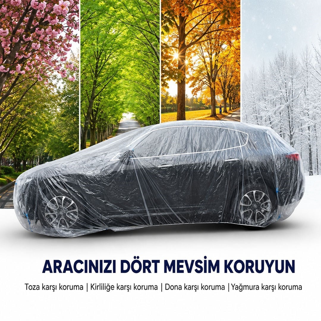 Sunup SN-38875 S Beden PE Araç Örtüsü 3.5x5.5M