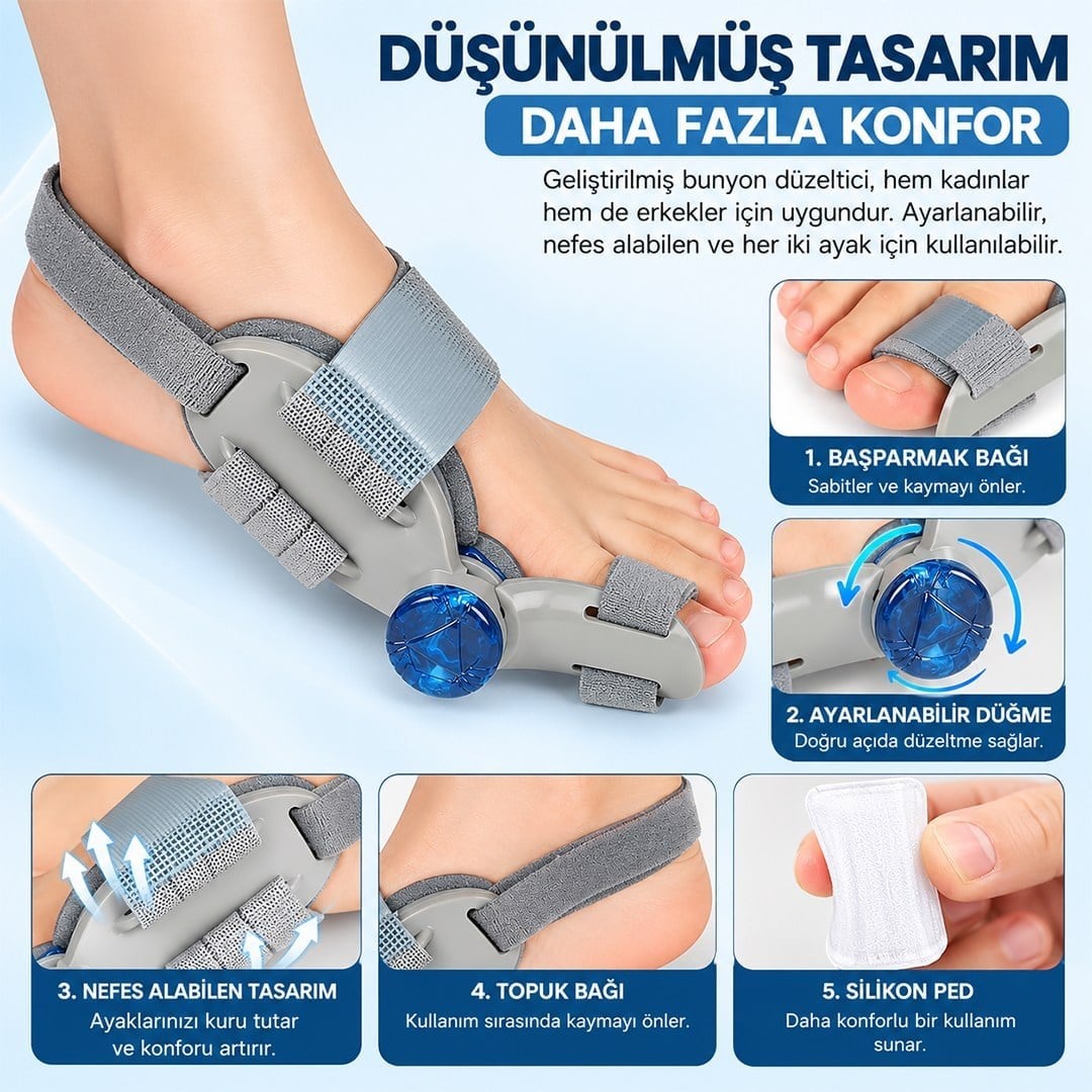 Sunup SN-39282 Ayarlanabilir Bunyon Düzeltici Ve Başparmak Destek Ateli