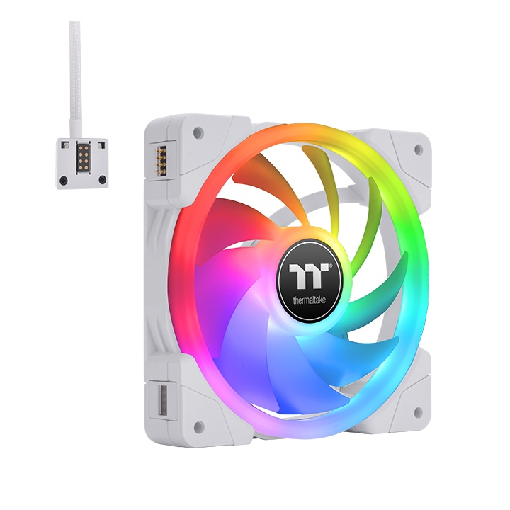 THERMALTAKE 120MM SWAFAN EX12 ARGB Kasa Fanı+Kontrolcü 3'lü set beyaz