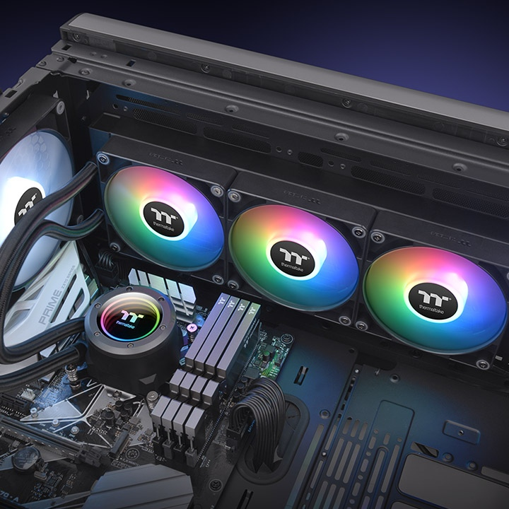 THERMALTAKE 420MM TH420 CL-W376-PL14SW-A ARGB AM5-1851p Sıvı Soğutmalı İşlemci Fanı