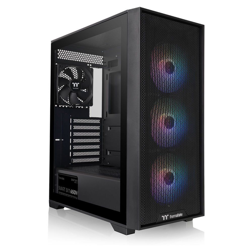 THERMALTAKE 650W 80+ BRONZE V290 TG CA-3Z7-65M1WE-00 3-ARGB FANLI Gaming Mid-Tower PC Kasası