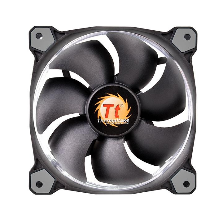 THERMALTAKE Riing CL-F038-PL12WT-A 120mm Beyaz Halka Ledli Titreşimsiz Kasa ve Radyatör Fanı