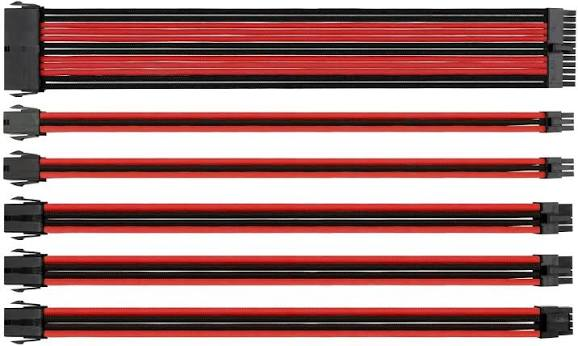 THERMALTAKE TtMod AC-033-CN1NAN-A1 Kırmızı/Siyah Power Supply Sleeved Kablo Seti (16 AWG)