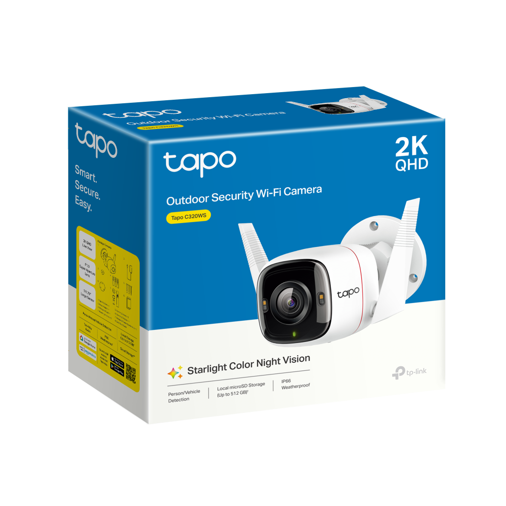 TP-LINK 2MP Bullet 3.3mm Kablosuz IP Kamera Tapo C320WS
