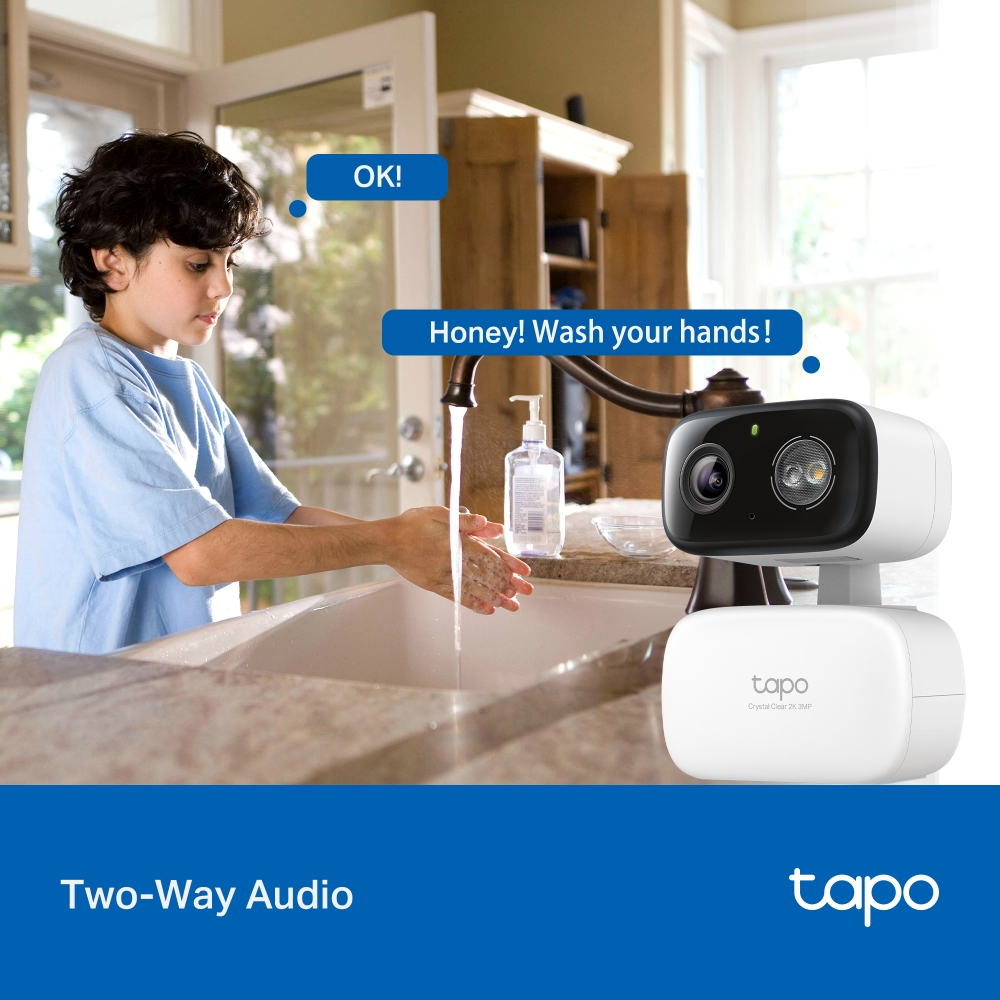 TP-LINK 3MP 4MM WIFI Kablosuz Pan/Tilt İç-Dış Mekan IP Kamera TAPO C216