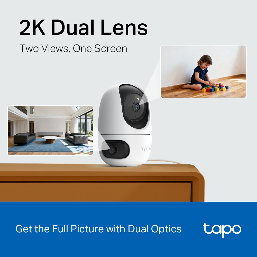 TP-LINK 3MP Çift Lensli Wıfı Kablosuz Pan/Tilt IP Kamera Tapo C245D