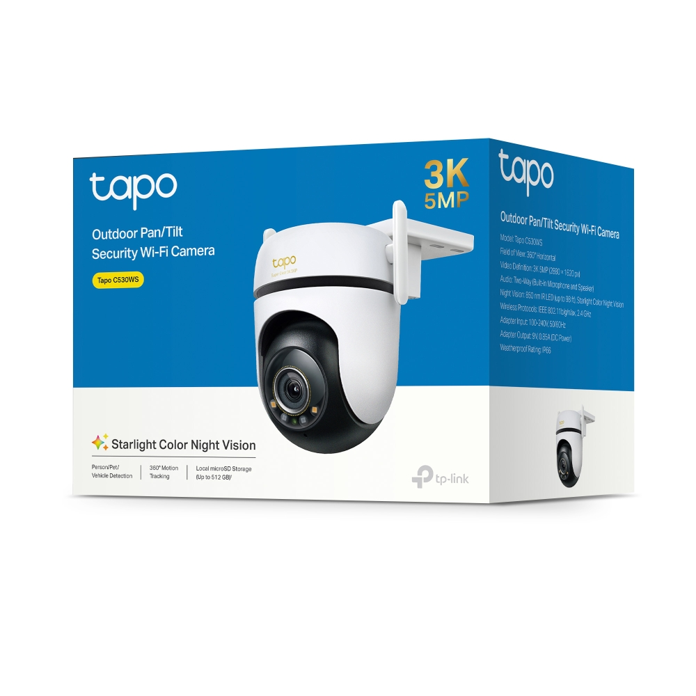 TP-LINK 5MP Speed Dome 4MM WIFI Kablosuz Pan-Tilt IP Kamera TAPO-C530WS