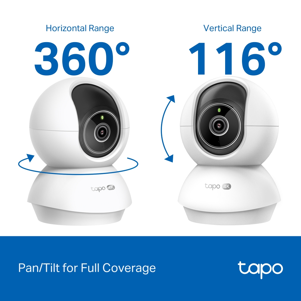 TP-LINK 8MP 4MM WIFI Kablosuz Pan/Tilt IP Kamera Tapo C250