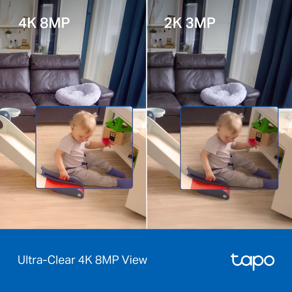TP-LINK 8MP 4MM WIFI Kablosuz Pan/Tilt IP Kamera Tapo C250