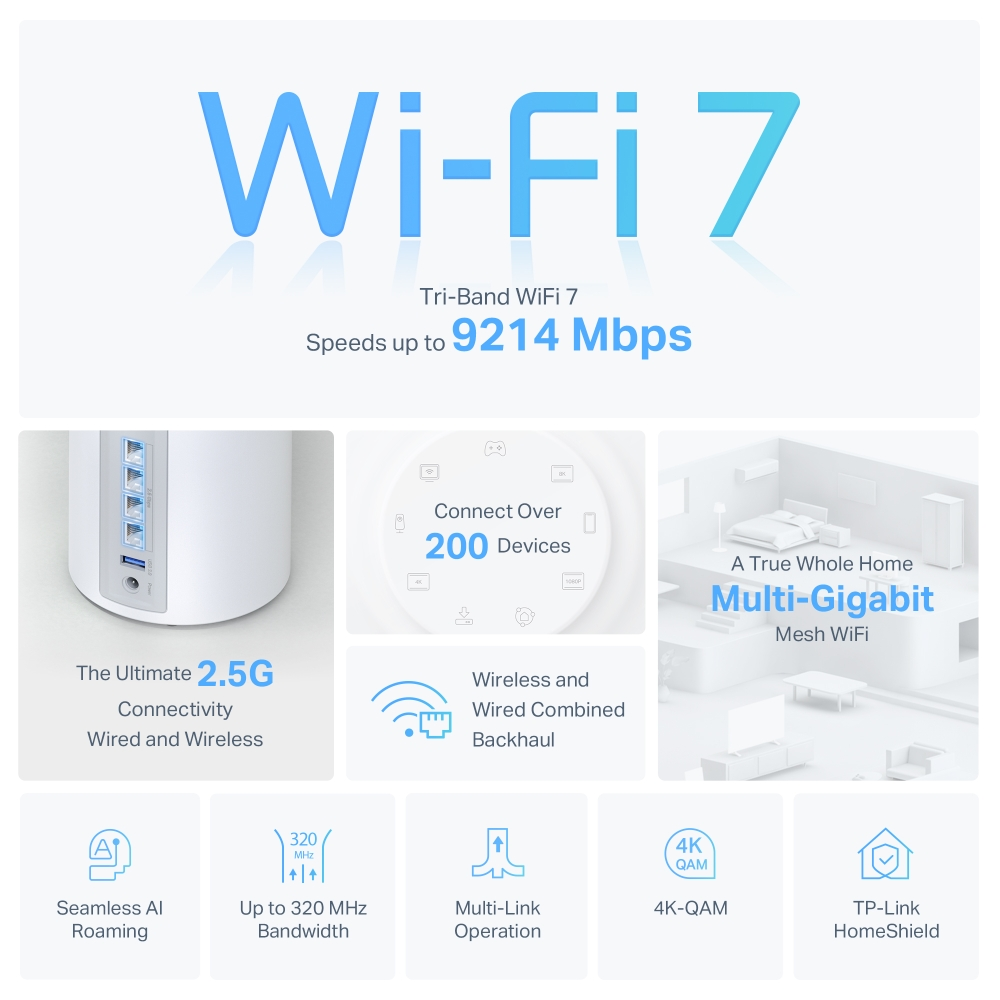 TP-LINK DECO BE65 WIFI7 BE9300 Mesh Router 2'li paket