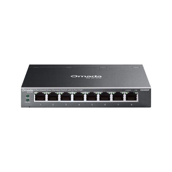 TP-LINK ES208GP 8 PORT YÖNETİLEBİLİR 64W POE SWITCH