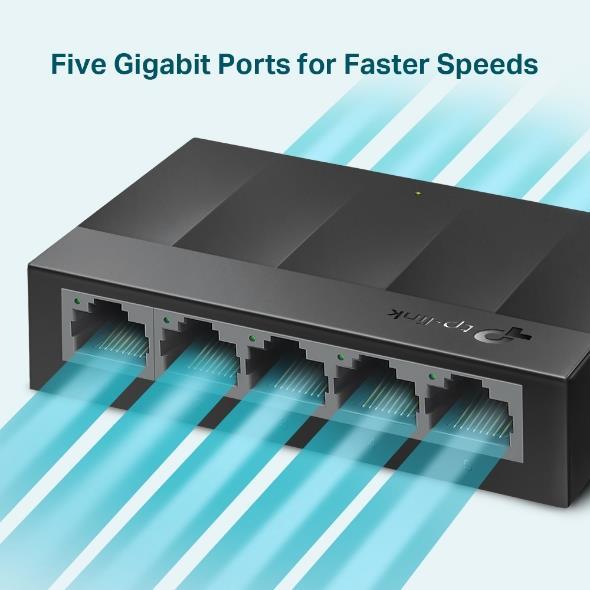 TP-LINK LS1005G 5 port Gbit Desktop Yönetilemez Plastik Kasa Switch