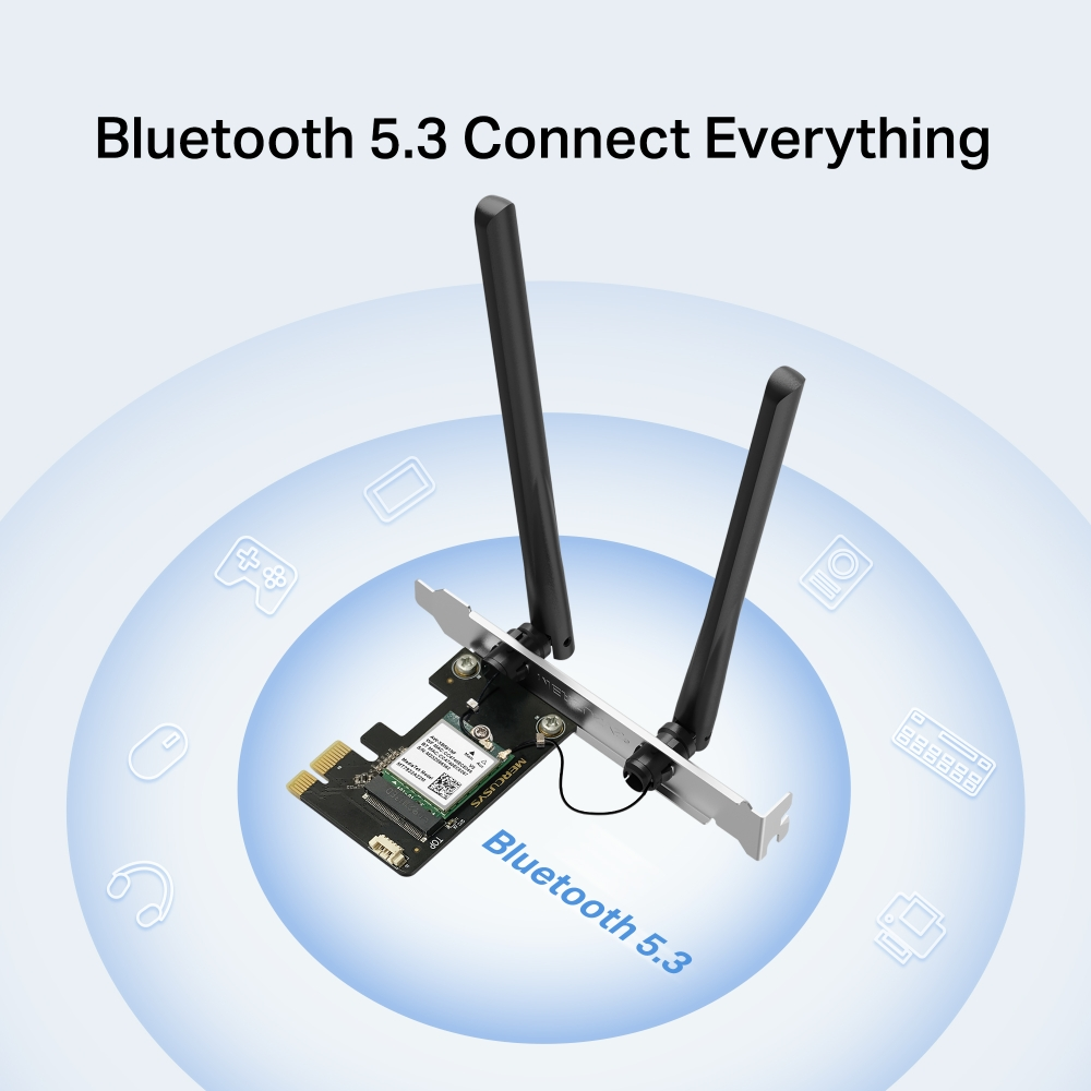 TP-LINK MA80XE AX3000 Wıfı6 Bluetooth 5.3 PCIe Kablosuz Adaptör