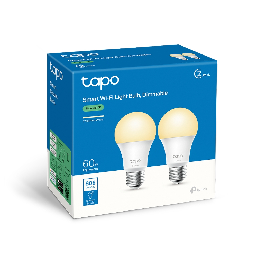 TP-LINK Tapo L510E Akıllı Wi-Fi Ampul 2'li Paket - E27 8.7W 60W