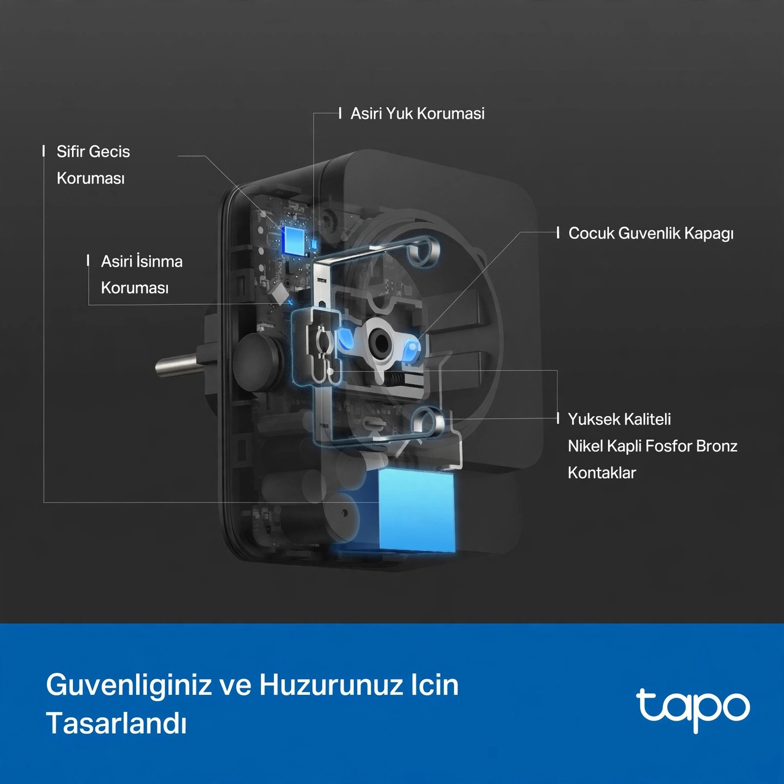 TP-LINK TAPO-P410M Matter IP54 16A 3680W Enerji İzlemeli Akıllı Dış Mekan Wıfı Priz
