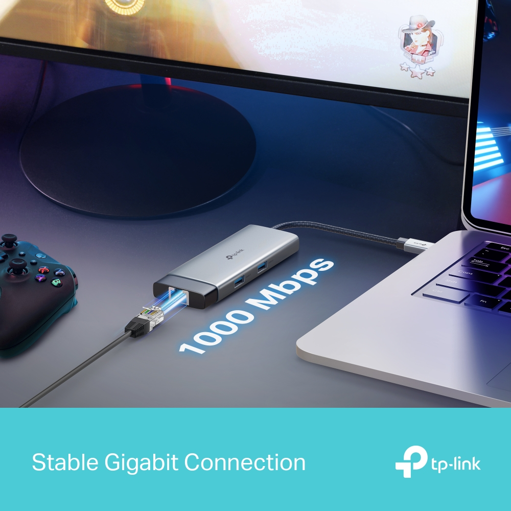 TP-LINK UH6120C TYPEC 6port Hub 4K60Hz 100W PD