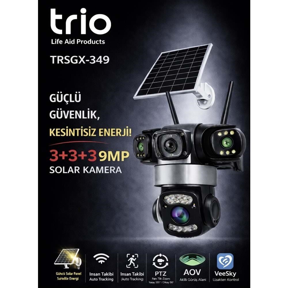 TRİO TR-SGX349 3 LENS AOV 4G-LTE PTZ SOLAR KAMERA