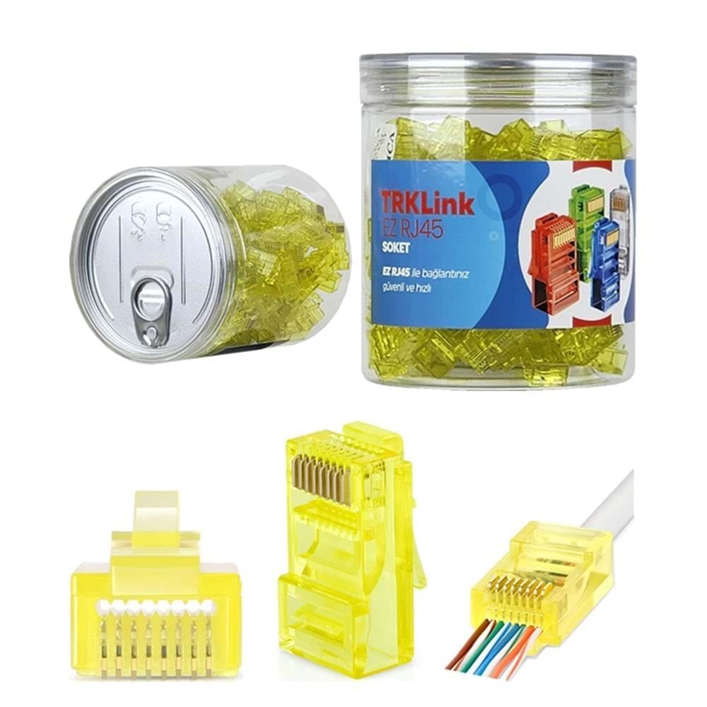 TRKLink TRK-EZ-RJ45-SR KONNEKTÖR (SARI) 100 'lü PAKET TRK-N