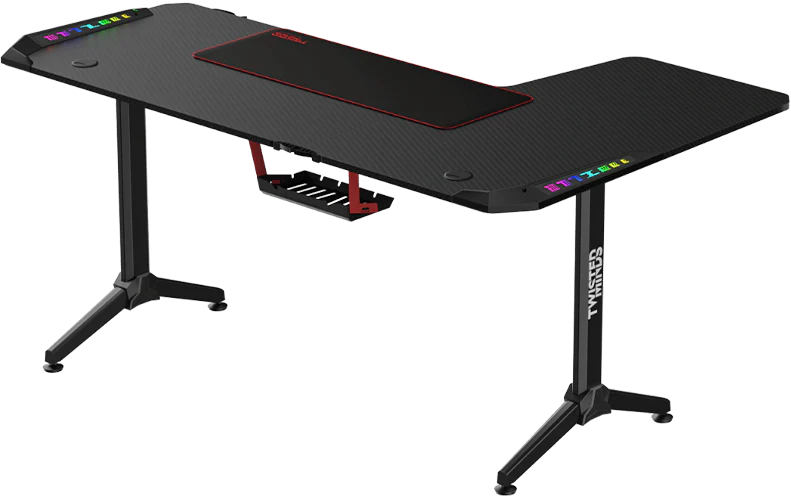 TWISTED Minds L Şekilli RGB Sol Oyuncu Masası Siyah TM-Y-LB-RGB