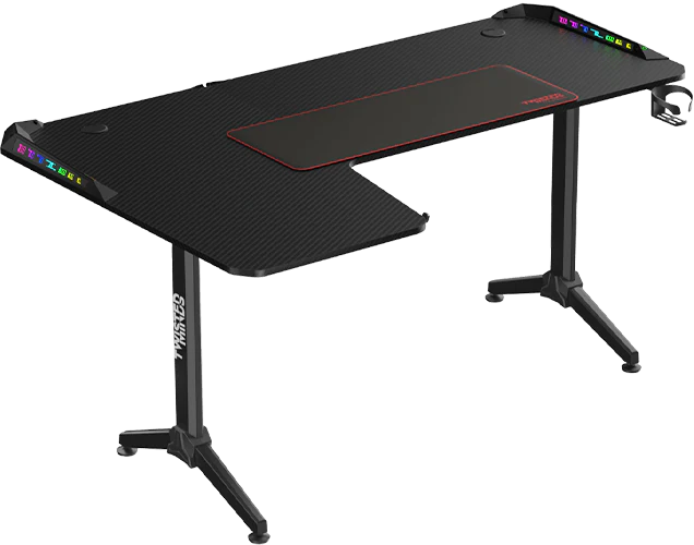 TWISTED Minds L Şekilli RGB Sol Oyuncu Masası Siyah TM-Y-LB-RGB