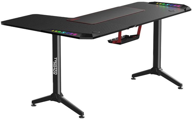 TWISTED Minds L Şekilli RGB Sol Oyuncu Masası Siyah TM-Y-RB-RGB