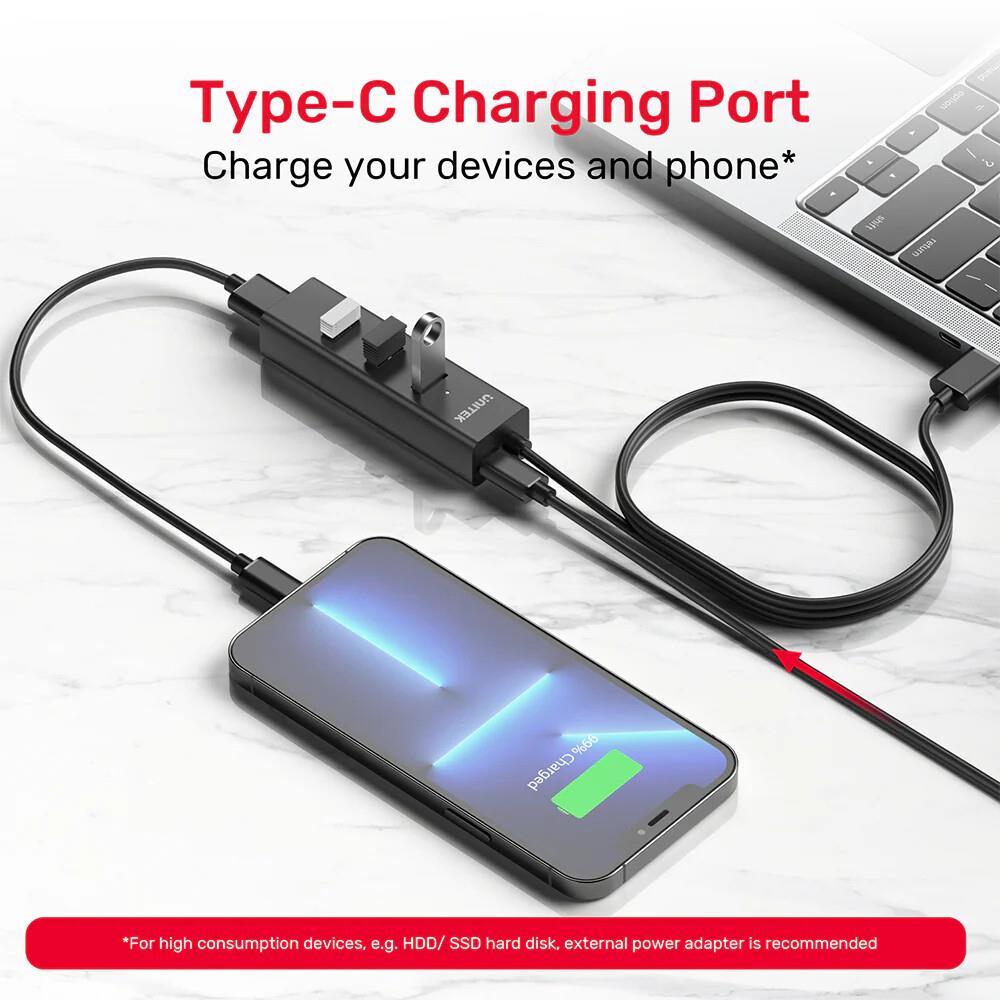 UNITEK 4-IN-1 USB-A 5GBPS HUB (Y-3089V01)