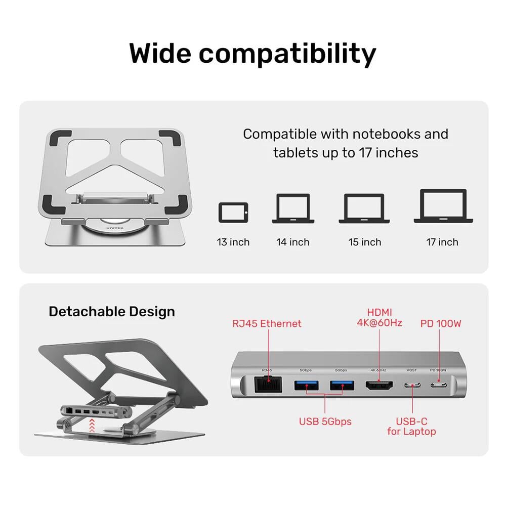 UNITEK USB-C NOTEBOOK STANDI (D1109A)