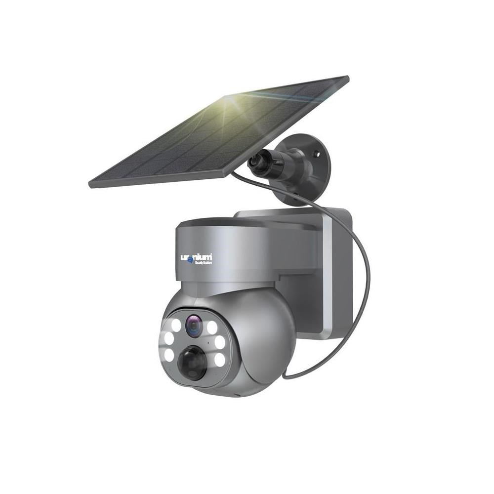 URANIUM ANP-PT4015BSW-S 4MP 3.6MM LENS 15MT IR+ 15MT BEYAZ LED ÇİFT YÖNLÜ KONUŞMA IP65 WIFI SOLAR KAMERA GRİ RENK(UBOX)