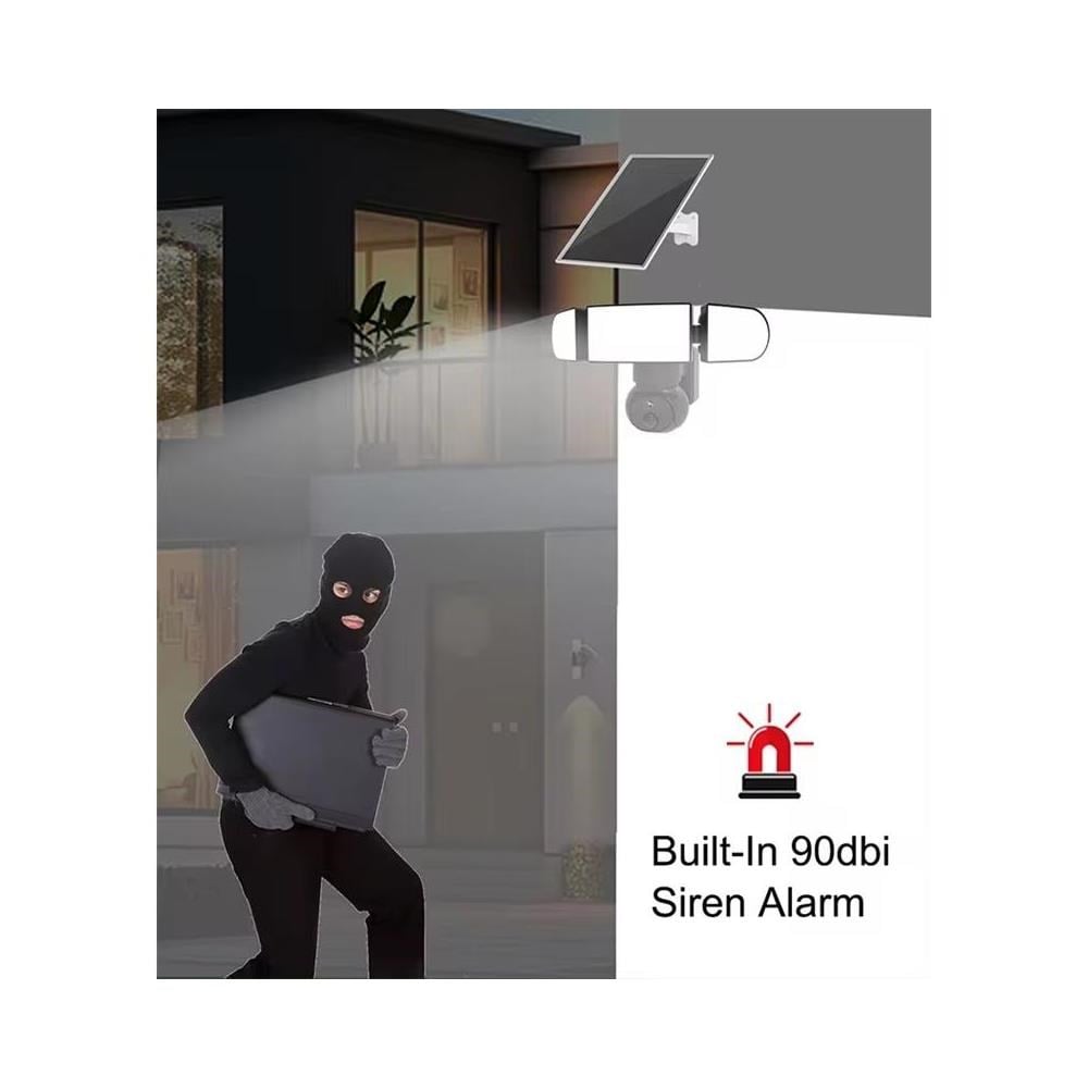 URANIUM ANP-PT4415BS4G-S 4MP 3.6MM LENS 4G/LTE 50 METRE FLOODLIGHT GECE GÖRÜŞÜ SİYAH RENK IP65 SOLAR KAMERA(UBOX)